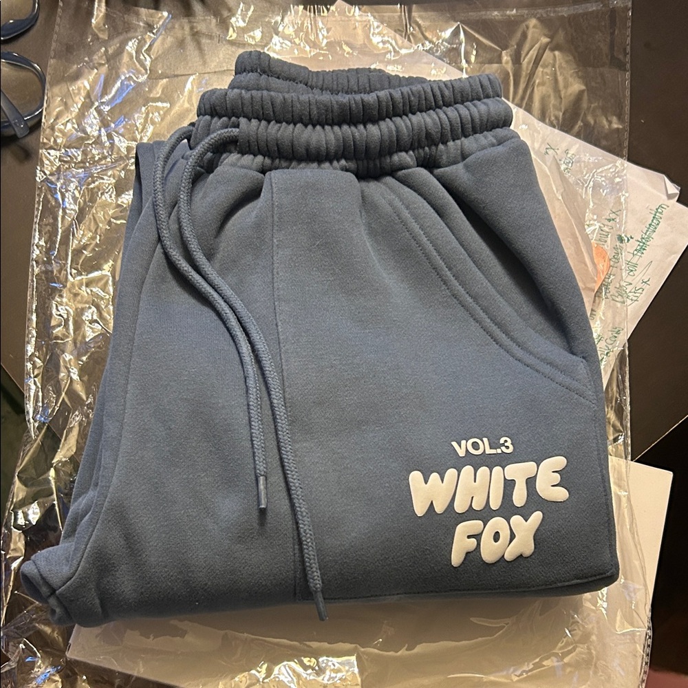 White Fox Boutique Blue Track Pants